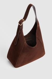 Alexa Leather Small Suede Hobo Bag