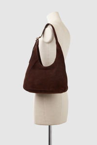 Alexa Leather Small Suede Hobo Bag