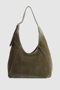 Alexa Leather Small Suede Hobo Bag