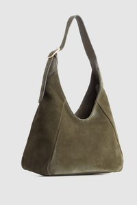 Alexa Leather Small Suede Hobo Bag