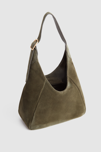 Alexa Leather Small Suede Hobo Bag