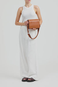 Lyra Leather Flap Crossbody Bag